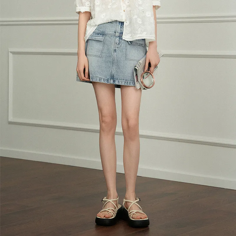 JESSYLINE Denim Short Skirts Women's-2