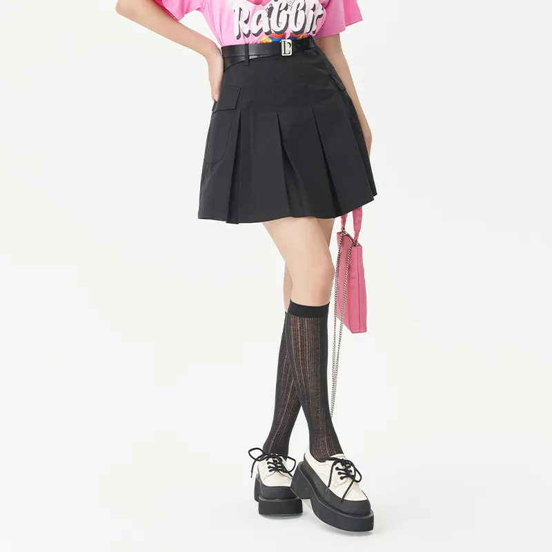 JESSYLINE Casual Short Skirts Women's Black-3