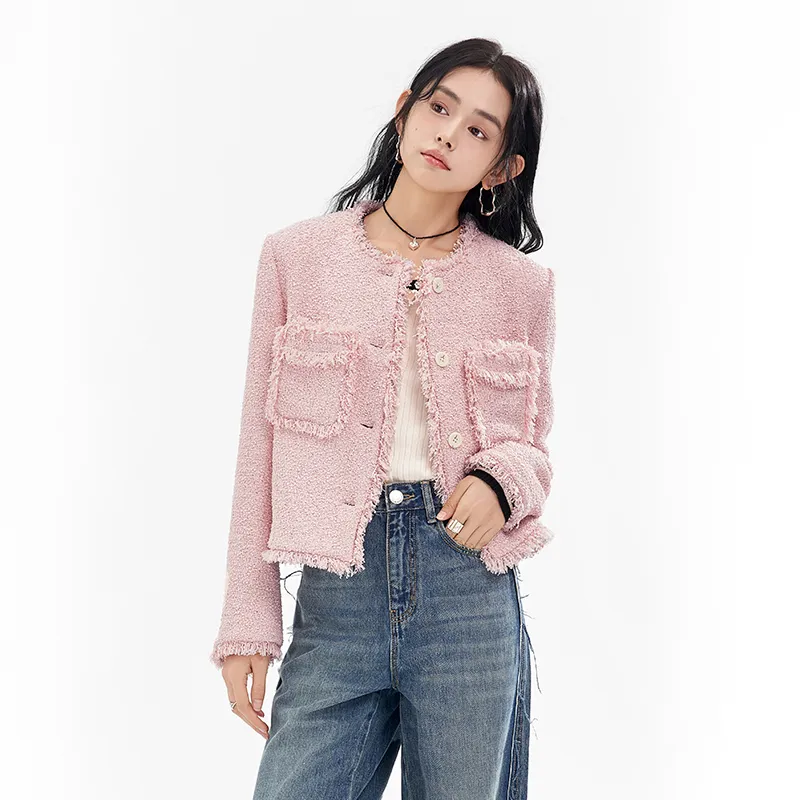 JESSYLINE Cropped Coat Women's Light Pink-1