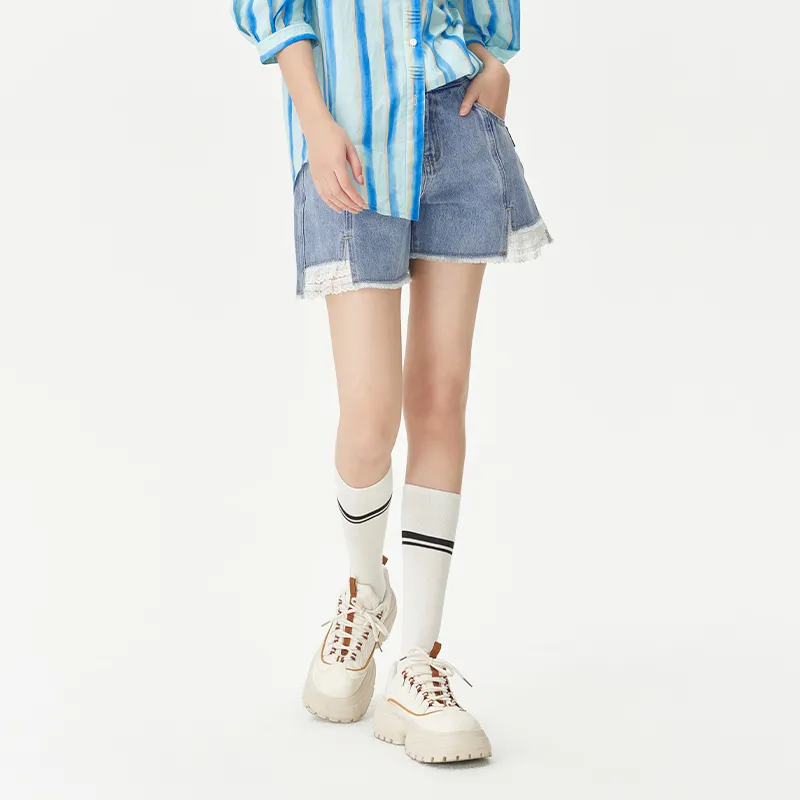 JESSYLINE Denim Shorts Women's Blue-3