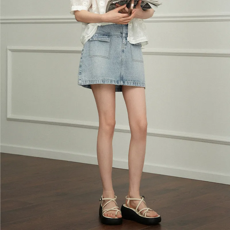 JESSYLINE Denim Short Skirts Women's-1