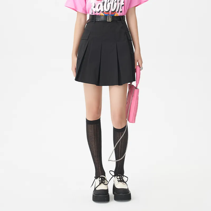 JESSYLINE Casual Short Skirts Women's Black-2