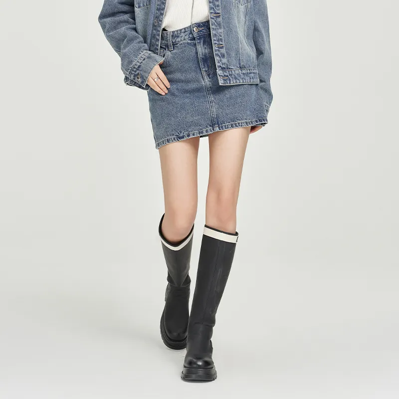 JESSYLINE Denim Short Skirts Women's-5
