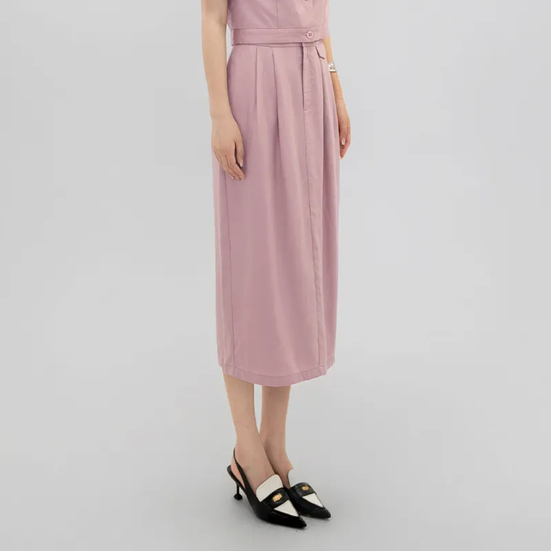 JESSYLINE Casual Long Skirt Women's Pink Orange-3