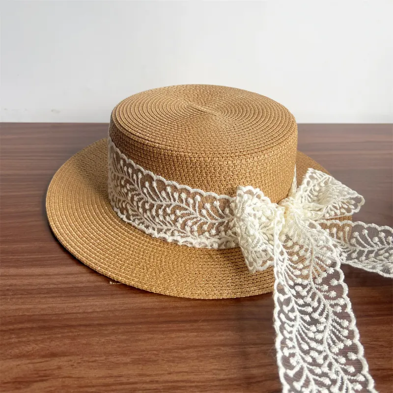 BOOLFEN Straw Woven Bucket Hats Women's-4