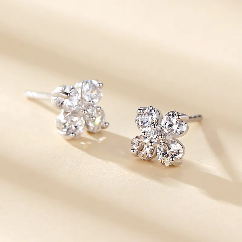 Supreme Love S925 Silver Stud Earrings Women's-3