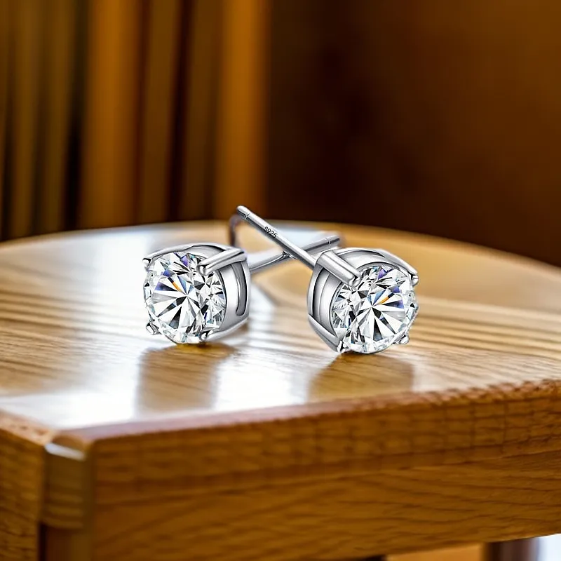 Supreme Love S925 Silver Stud Earrings Women's-3