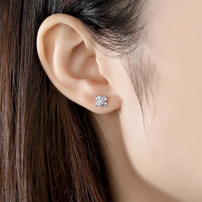 Supreme Love S925 Silver Stud Earrings Women's-1