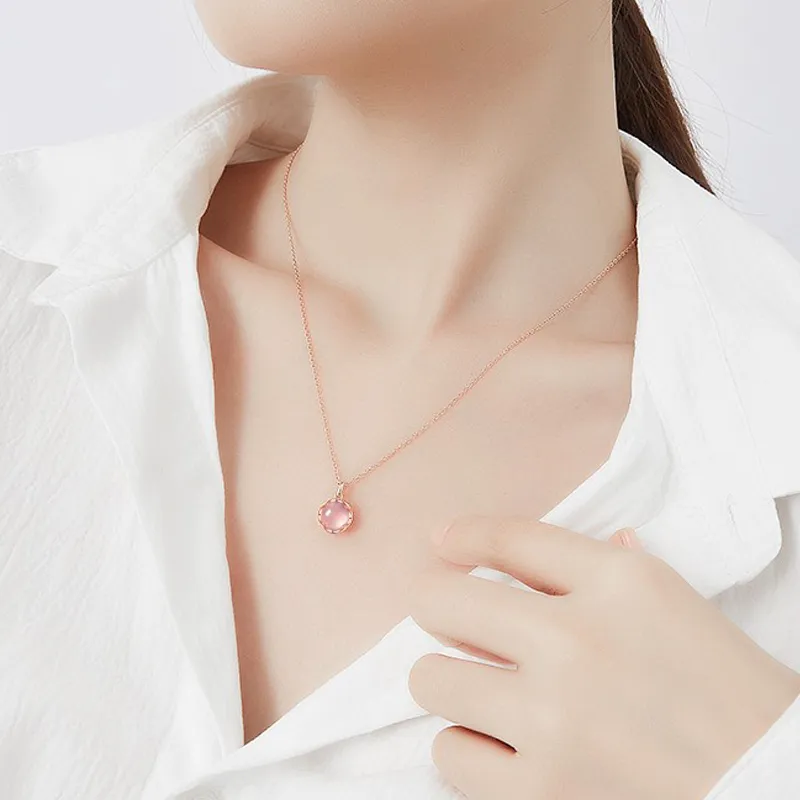 Supreme Love Glass Cat Eye Necklaces Women's-1