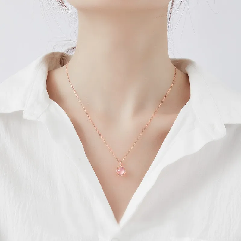 Supreme Love Glass Cat Eye Necklaces Women's-2