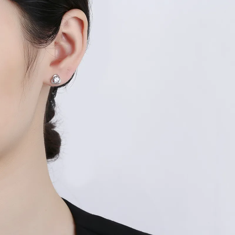Supreme Love S925 Silver Stud Earrings Women's-1