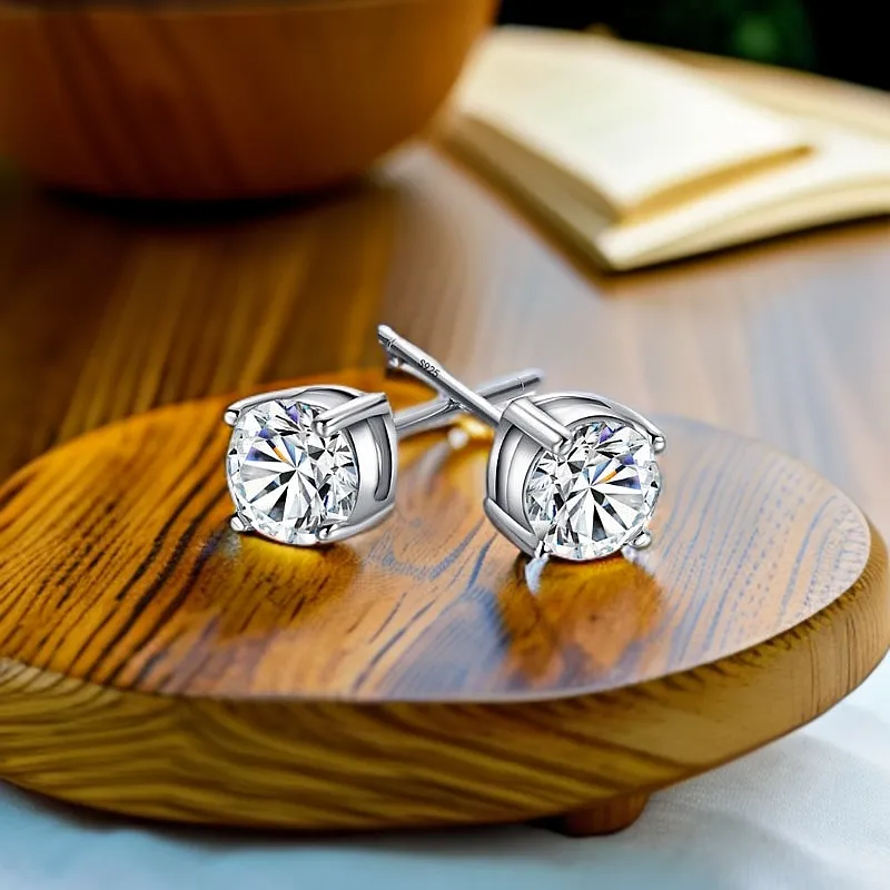 Supreme Love S925 Silver Stud Earrings Women's-4