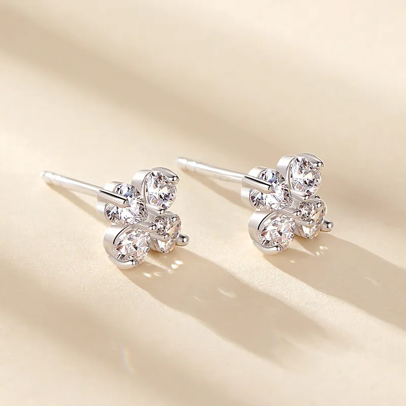 Supreme Love S925 Silver Stud Earrings Women's-4