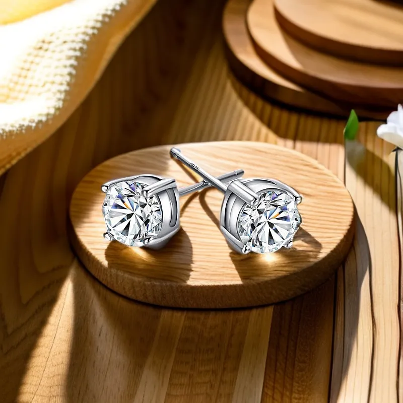 Supreme Love S925 Silver Stud Earrings Women's-2
