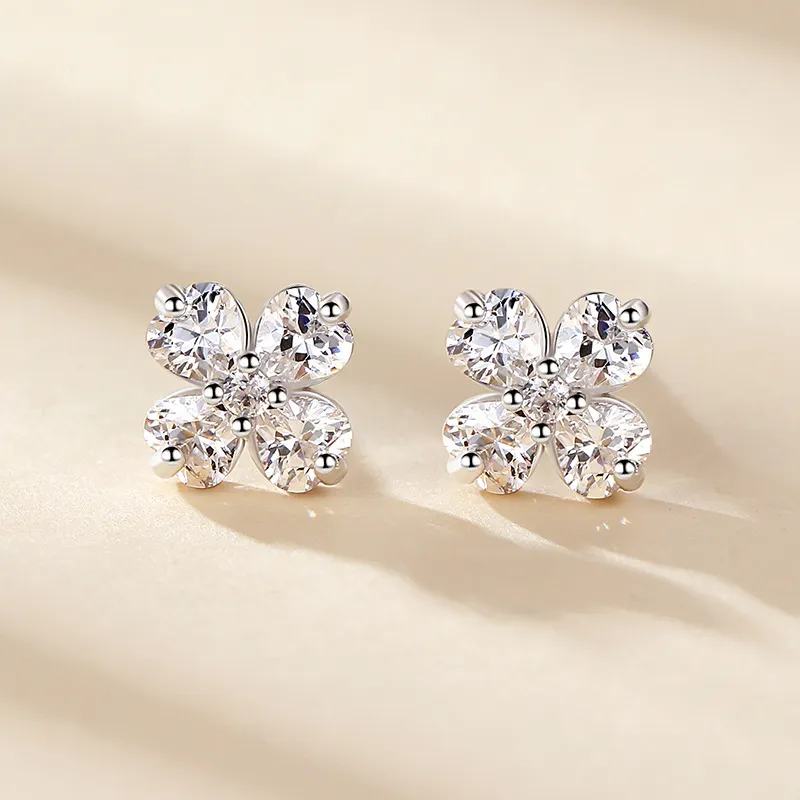 Supreme Love S925 Silver Stud Earrings Women's-2
