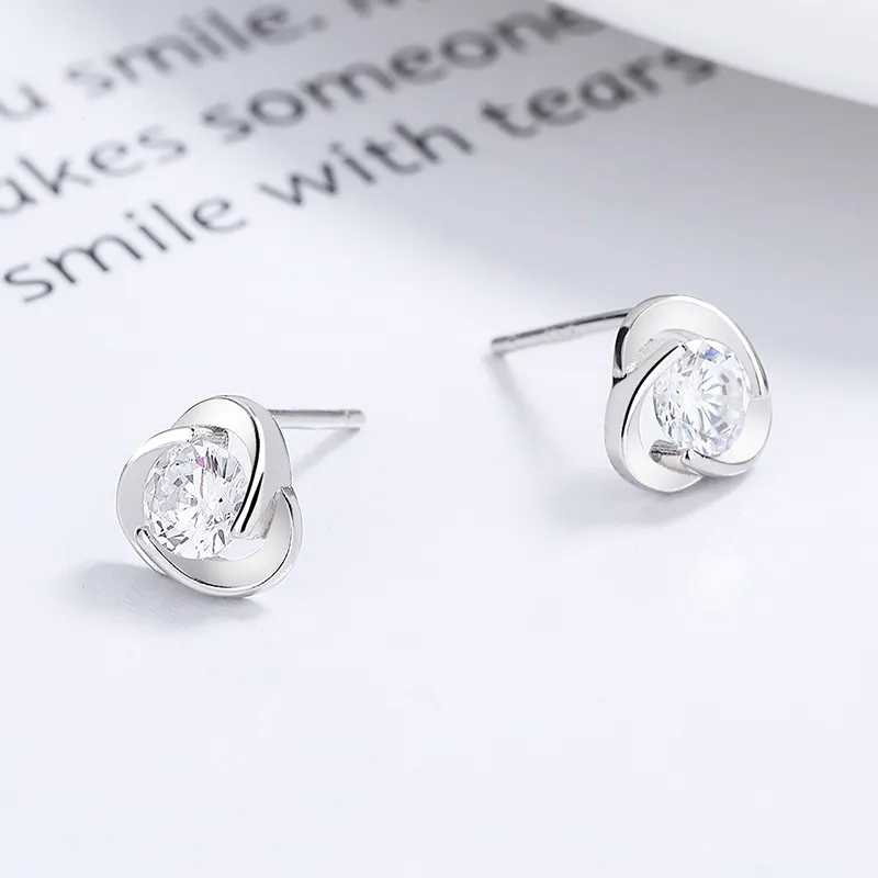 Supreme Love S925 Silver Stud Earrings Women's-2
