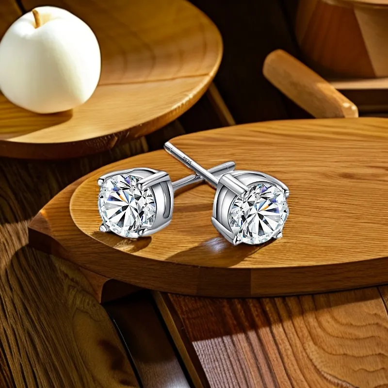 Supreme Love S925 Silver Stud Earrings Women's-1