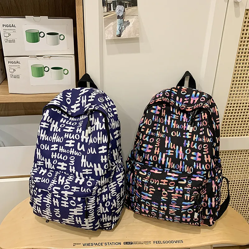 Moonshine Nylon Backpack Unisex Black/Blue/Red/Multicolor-10