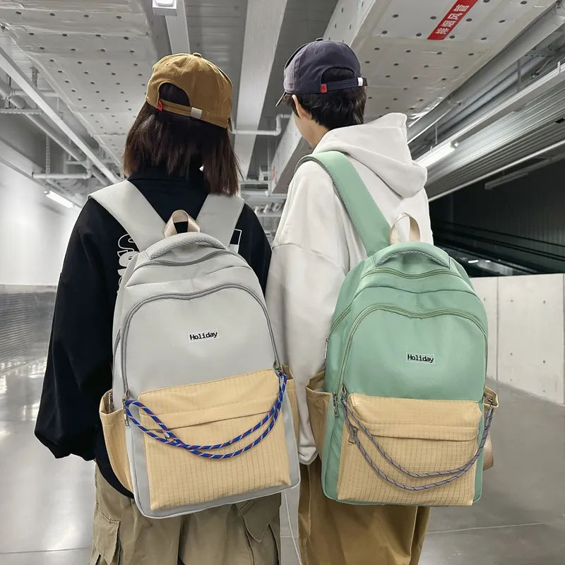 Moonshine Nylon Backpack Unisex Black/Blue/Khaki/Gray/Green-14