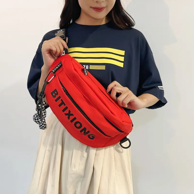 Moonshine Nylon Fanny Pack Regular Unisex Black, White, Red, Orange-11
