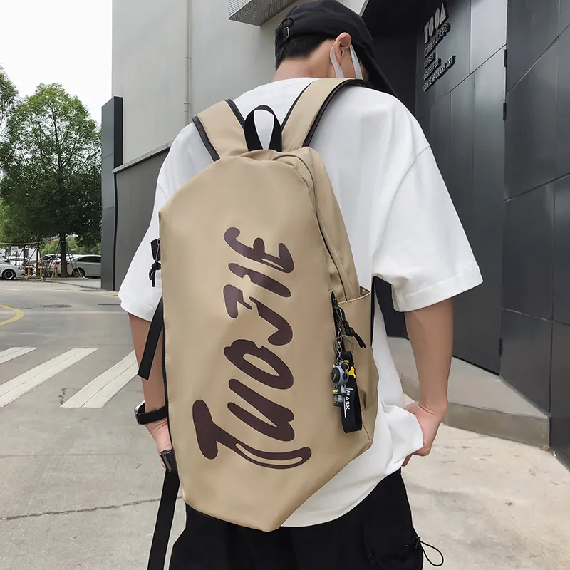 Moonshine Nylon Backpack Unisex Black/White/Khaki-8