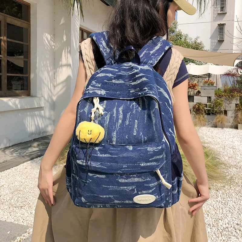 Moonshine Nylon Backpack Unisex Black/Blue/Dark Blue-5