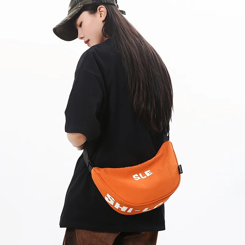 Moonshine Nylon Shoulder Bag, Crossbody Bag Unisex Black/Lake Blue/Yellow/Gray/Orange/Green/Ecru/Purple-13