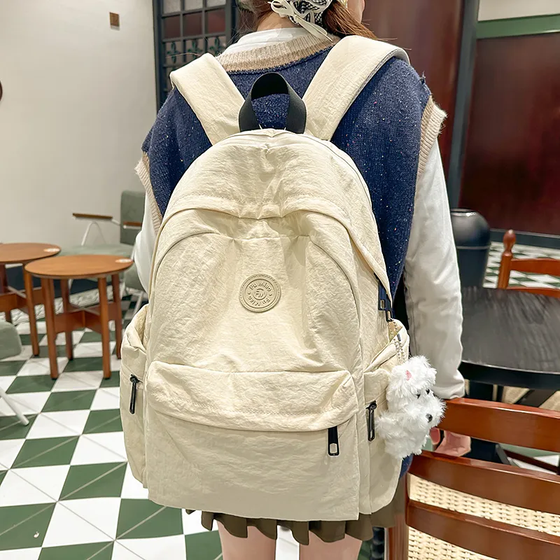 Moonshine Nylon Backpack Unisex Black/Pink/Blue/Yellow/Orange/White-6