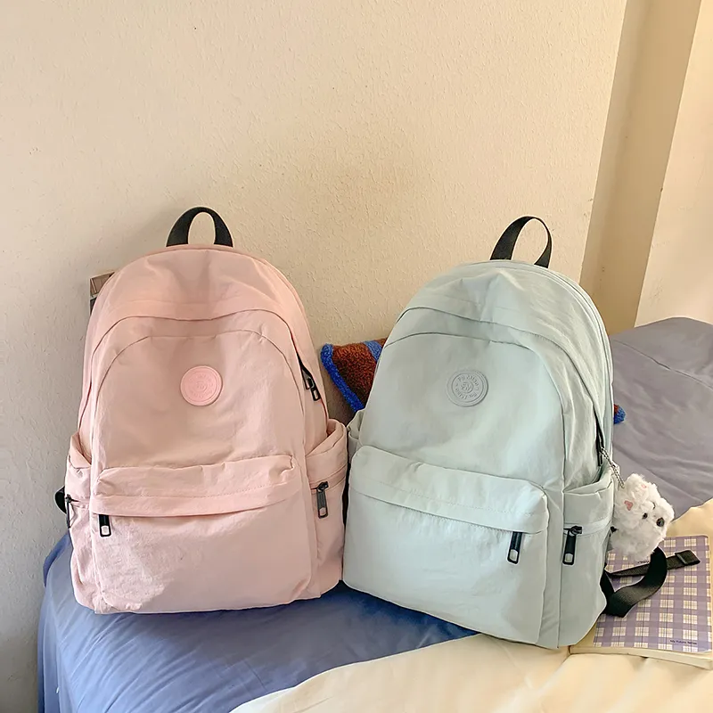 Moonshine Nylon Backpack Unisex Black/Pink/Blue/Yellow/Orange/White-4