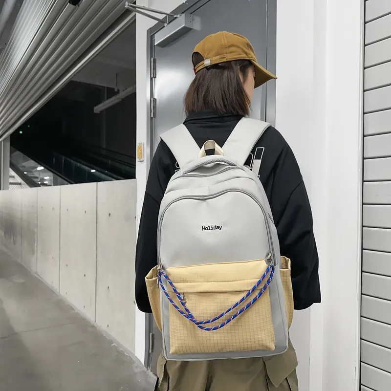 Moonshine Nylon Backpack Unisex Black/Blue/Khaki/Gray/Green-11