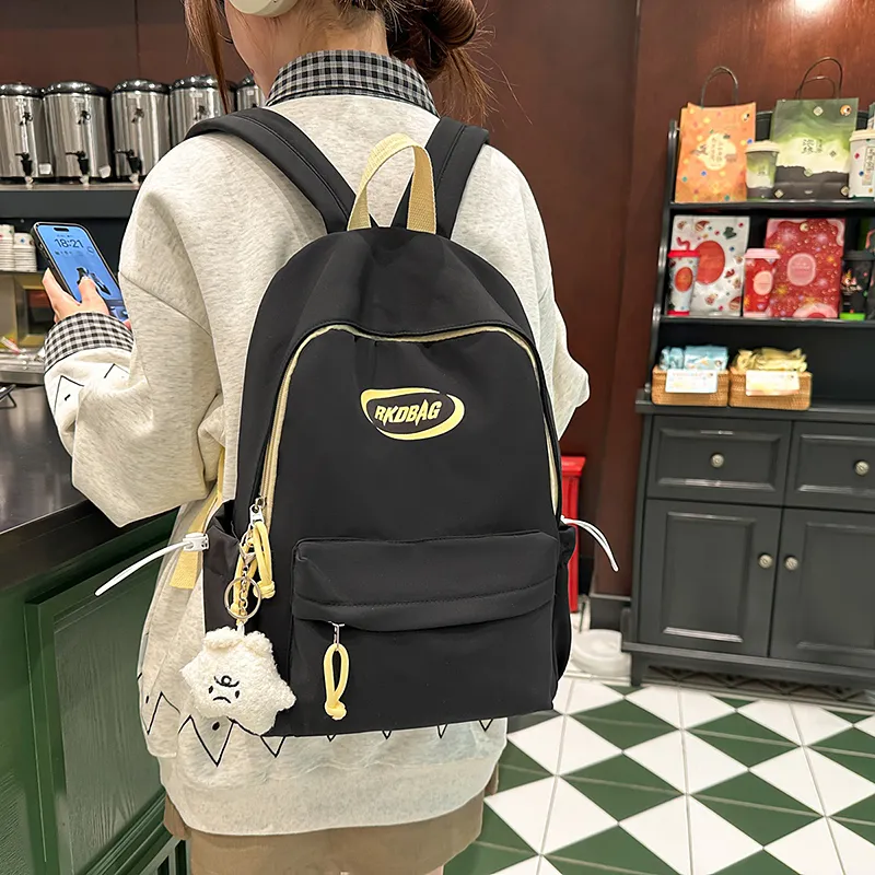 Moonshine Nylon Backpack Unisex Black/White/Red/Blue/Yellow-5
