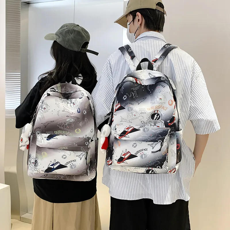 Moonshine Nylon Large Capacity Backpack Unisex Multicolor-1