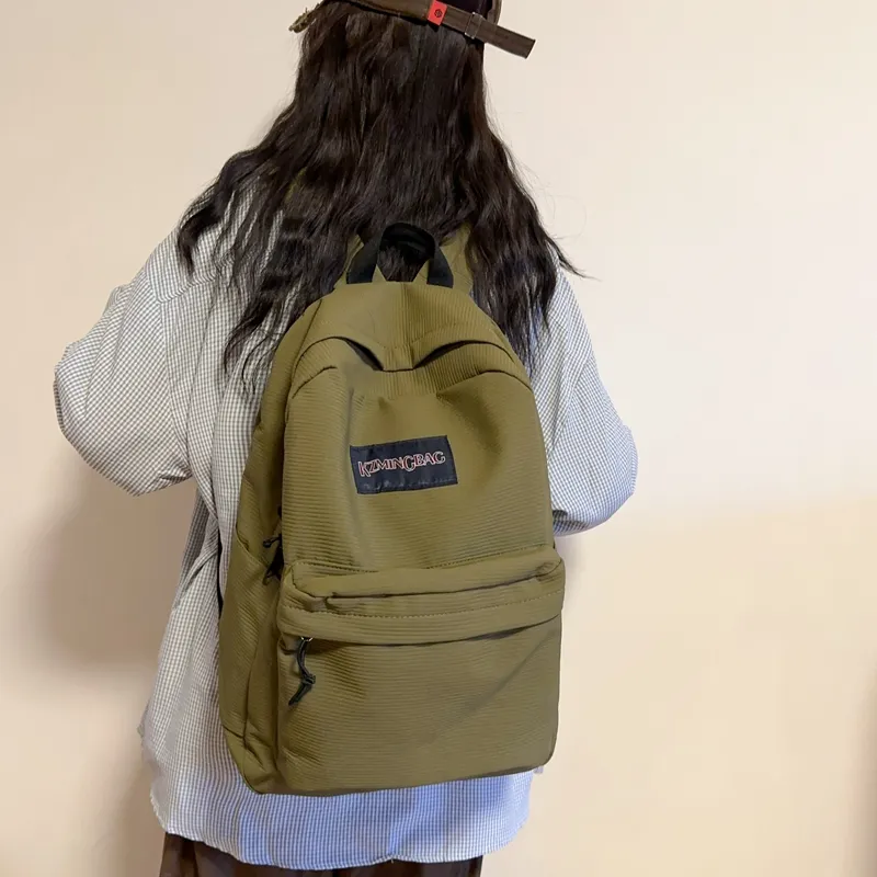 Moonshine Nylon Backpack Unisex Blue/Black/Ecru/Brown/Pink/Yellow/Green-2