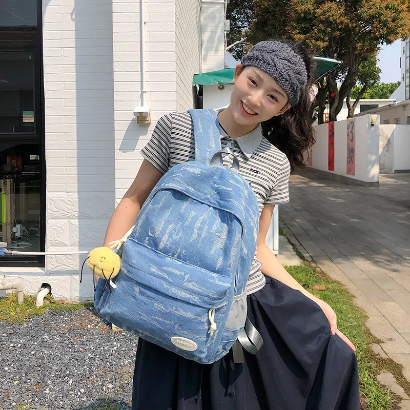 Moonshine Nylon Backpack Unisex Black/Blue/Dark Blue-11