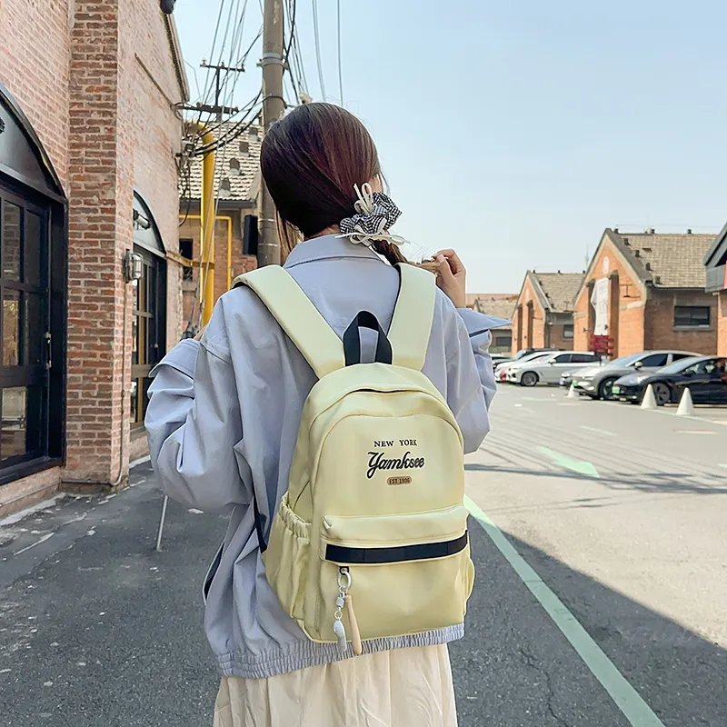 Moonshine Nylon Backpack Unisex Black/Blue/Coffee/Red/White/Yellow-12