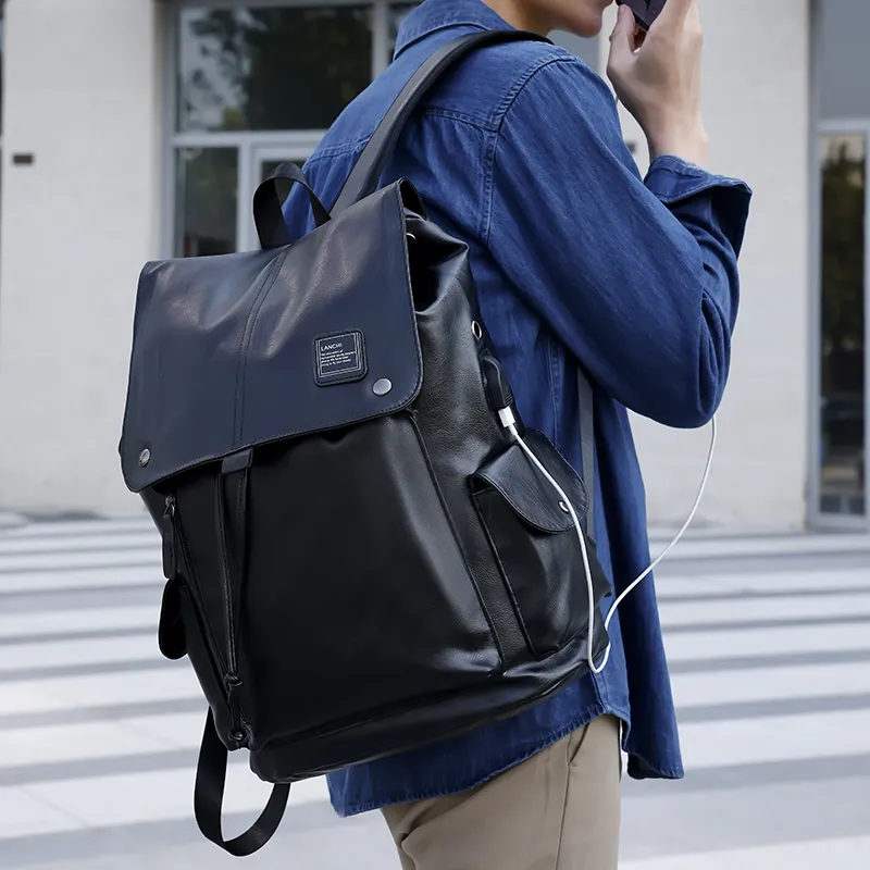 Moonshine PU Leather Backpack Unisex-5