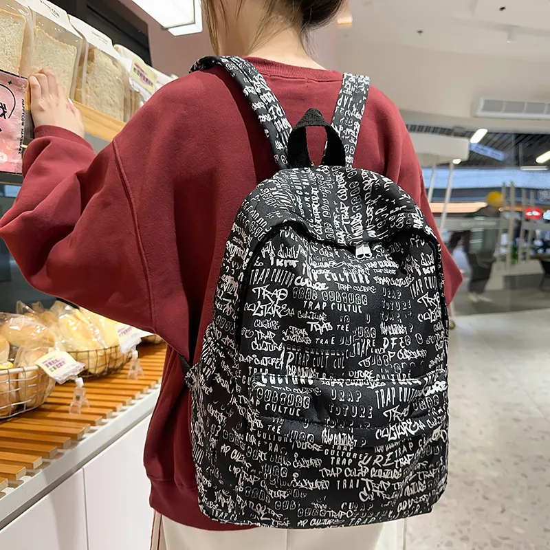 Moonshine Nylon Backpack Unisex Black/Blue/Red/Multicolor-12