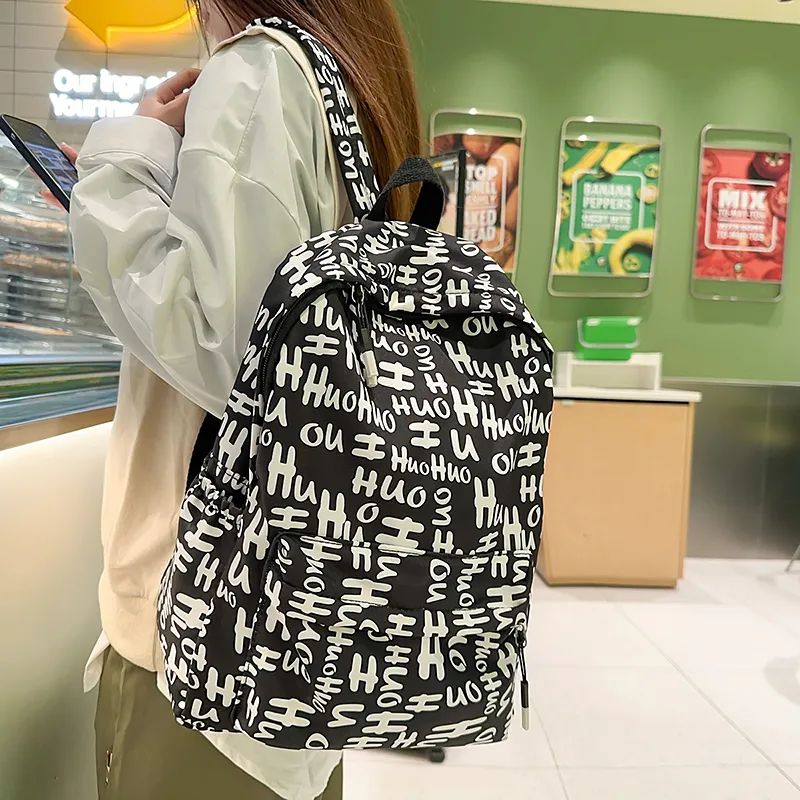 Moonshine Nylon Backpack Unisex Black/Blue/Red/Multicolor-2