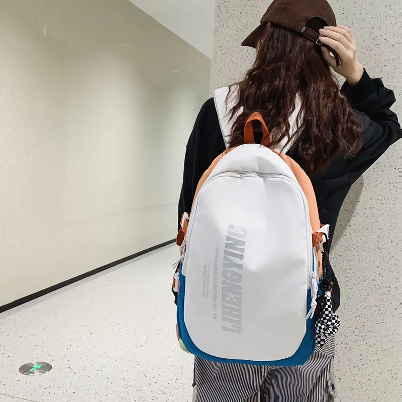 Moonshine Nylon Backpack Large Size Unisex Black/Gray-22