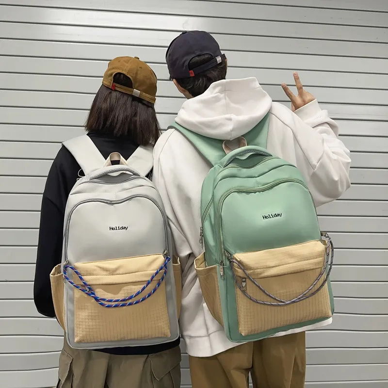 Moonshine Nylon Backpack Unisex Black/Blue/Khaki/Gray/Green-13