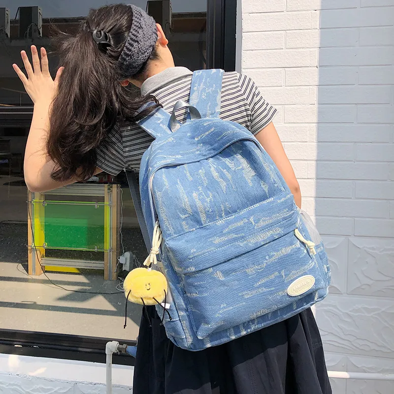 Moonshine Nylon Backpack Unisex Black/Blue/Dark Blue-10