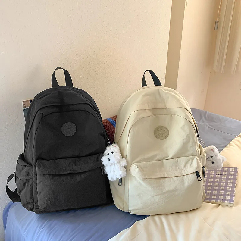 Moonshine Nylon Backpack Unisex Black/Pink/Blue/Yellow/Orange/White-9