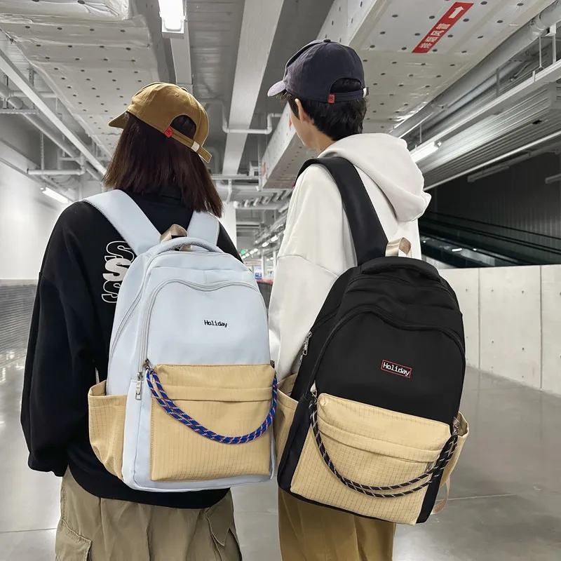 Moonshine Nylon Backpack Unisex Black/Blue/Khaki/Gray/Green-3