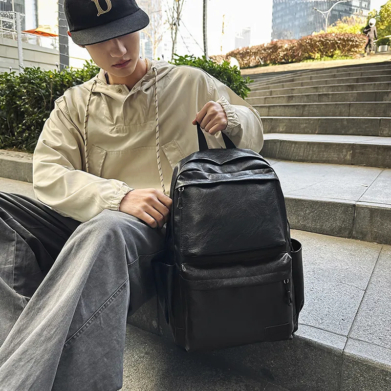 Moonshine PU Backpack Men's Black/Brown-2