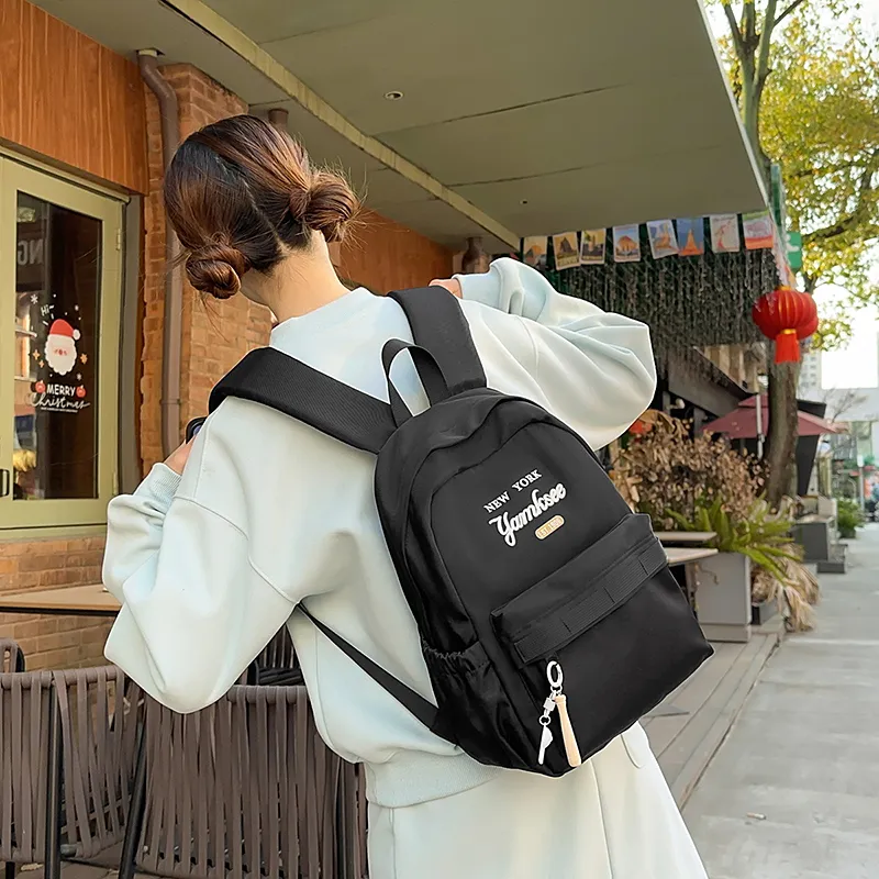 Moonshine Nylon Backpack Unisex Black/Blue/Coffee/Red/White/Yellow-4