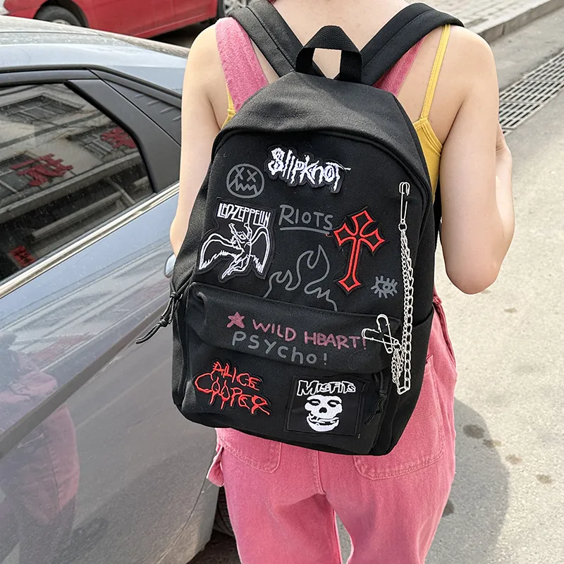 Moonshine Canvas Backpack Regular Unisex Red/Black-6