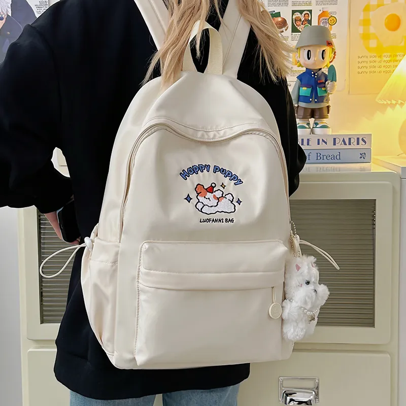 Moonshine Nylon Backpack Regular Unisex Yellow/White/Purple/Black-2