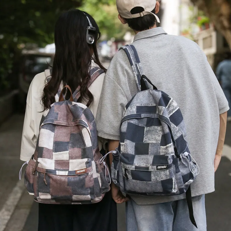 Moonshine Canvas Student Backpack Travel Bag Laptop Bag-1
