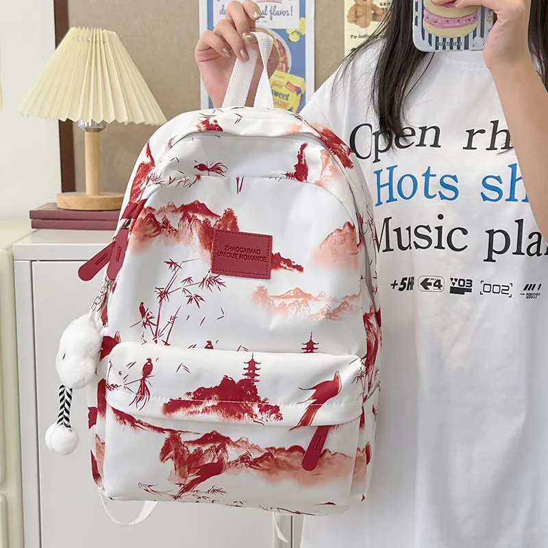 Moonshine Nylon Backpacks Unisex Multicolor-12