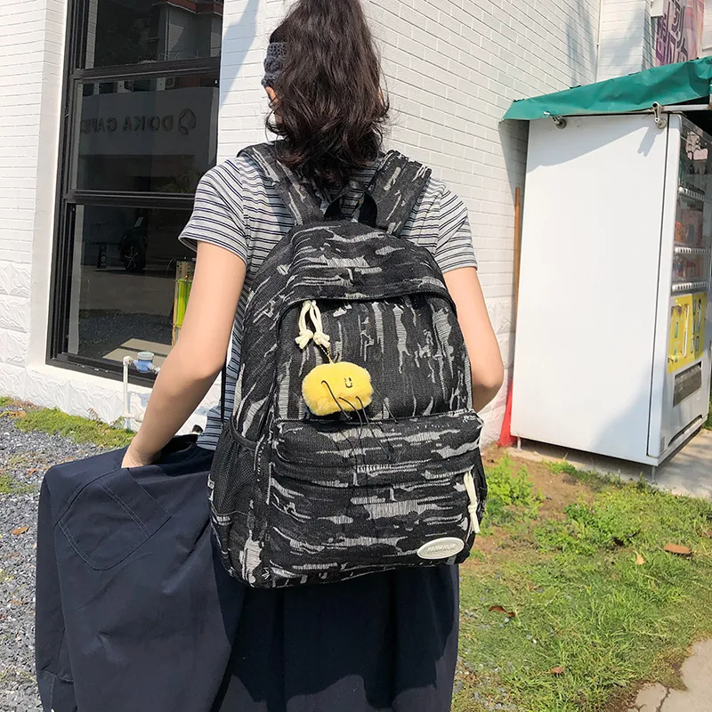 Moonshine Nylon Backpack Unisex Black/Blue/Dark Blue-3